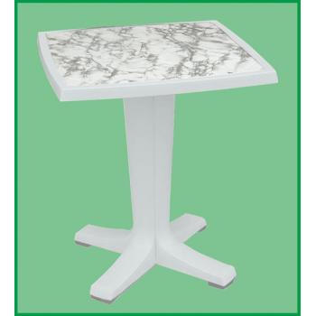 Giove Hvidt plast bord 65 x 65 cm.