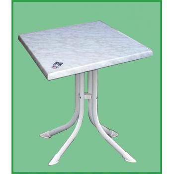 Hvid bord 70 x70 cm. Hvid Marmor-look (727)