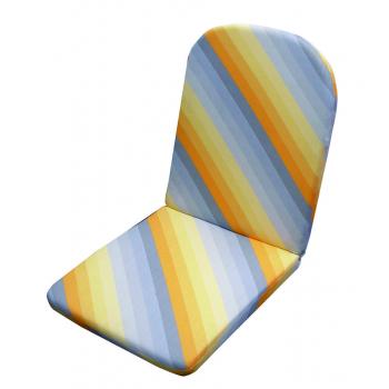 Havehynde 44 x 48 / 56 cm.  gul og grå skrå-stribet bomuld (Større 6025B)