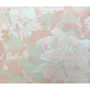 Dess. 536 lysgrø og lyserøg blomster