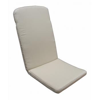 Havehynde 50x48/75 cm. Høj ryg pos. Grå Ensfarvet