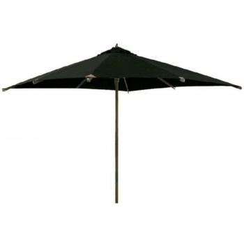 ”Osted Rund” 3m. Rund sort træ parasold (450B)