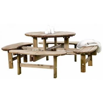 8 pers. “Rondo” Bord & Bænke Sæt (186B)