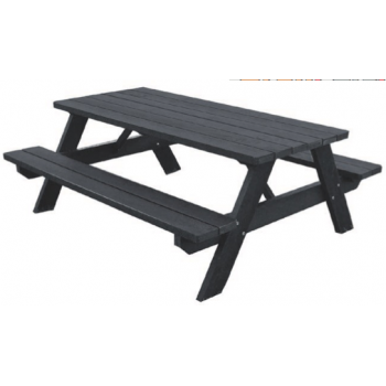 Plast 6 pers. Bord & Bænke SÆT Uden ryg. (188)