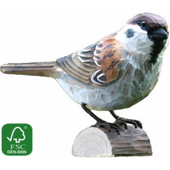 Fugle i træ - Skovspurv  (ca. 10 cm. høj)