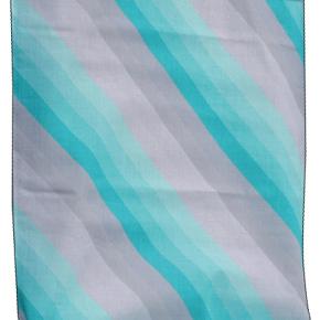 Dess. 913 Turkis / Grå - Skrå-stribet Bomuld